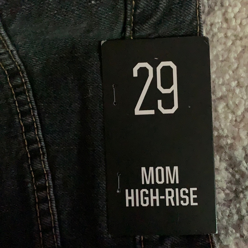 High rise black denim shorts - Picture 4 of 6